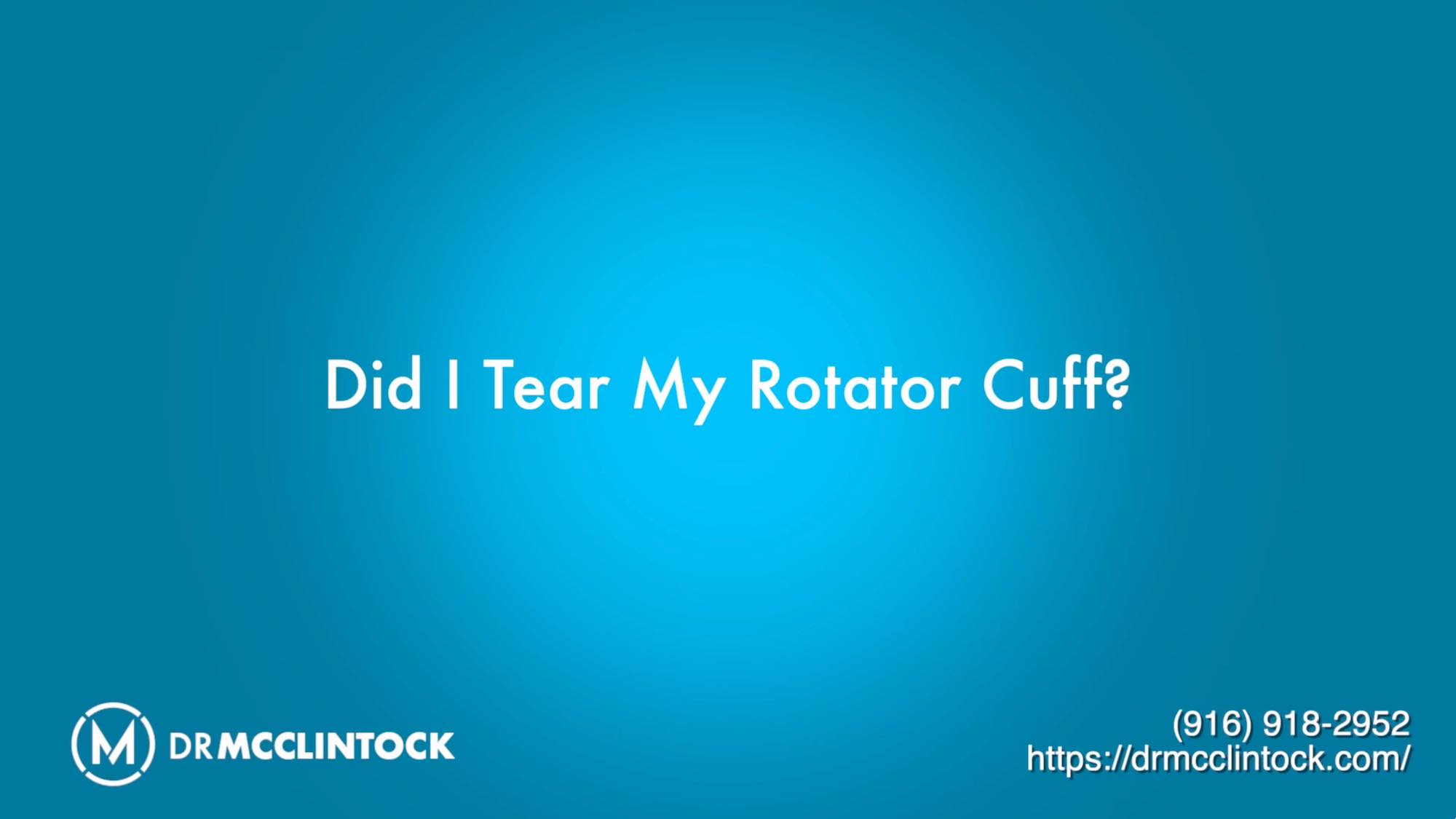 Did I Tear My Rotator Cuff video