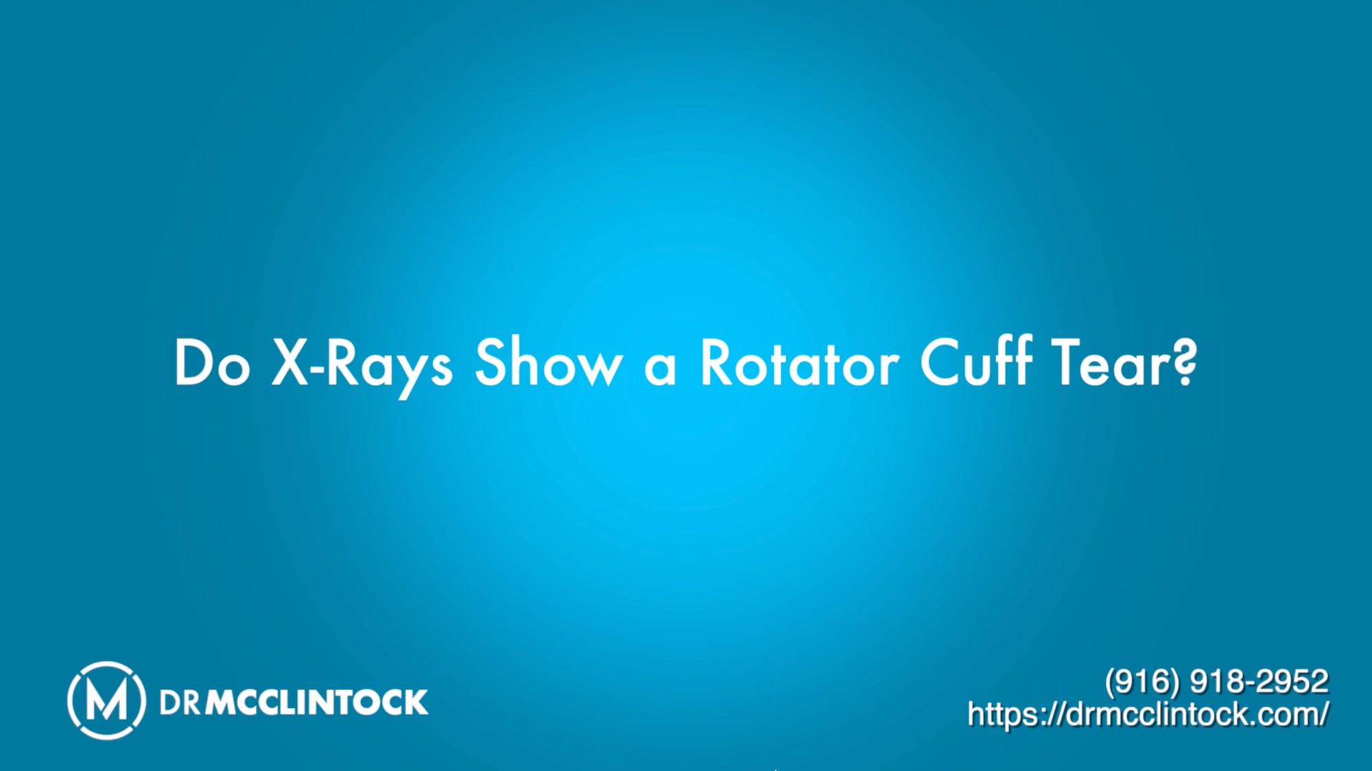 Do x-rays show rotator cuff tear video