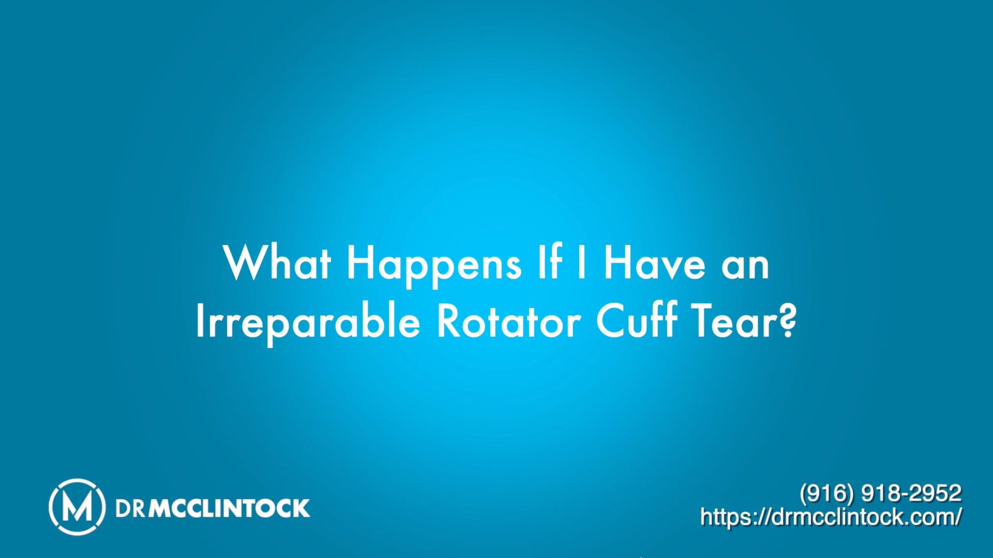 Irreparable Rotator Cuff Tear video