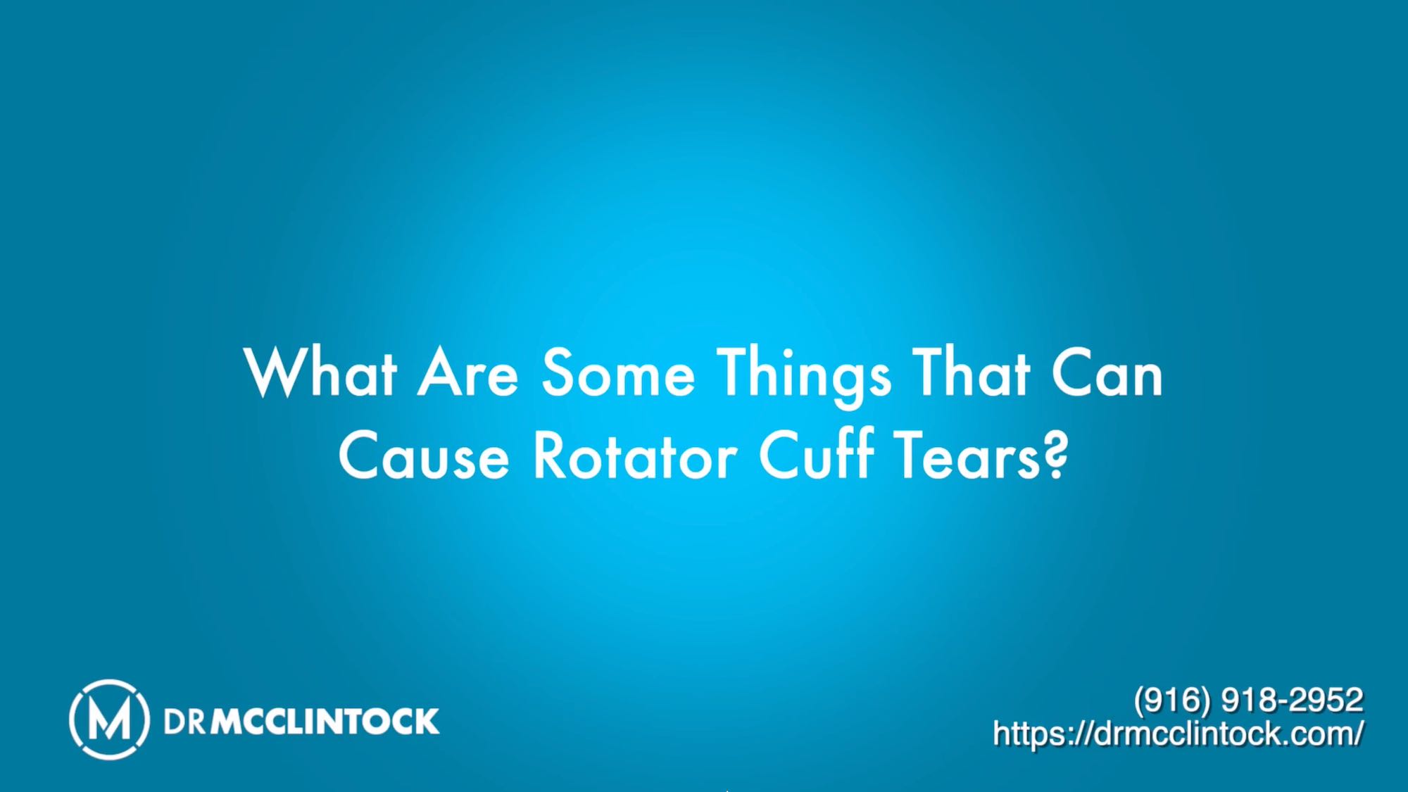 What causes a rotator cuff tear video