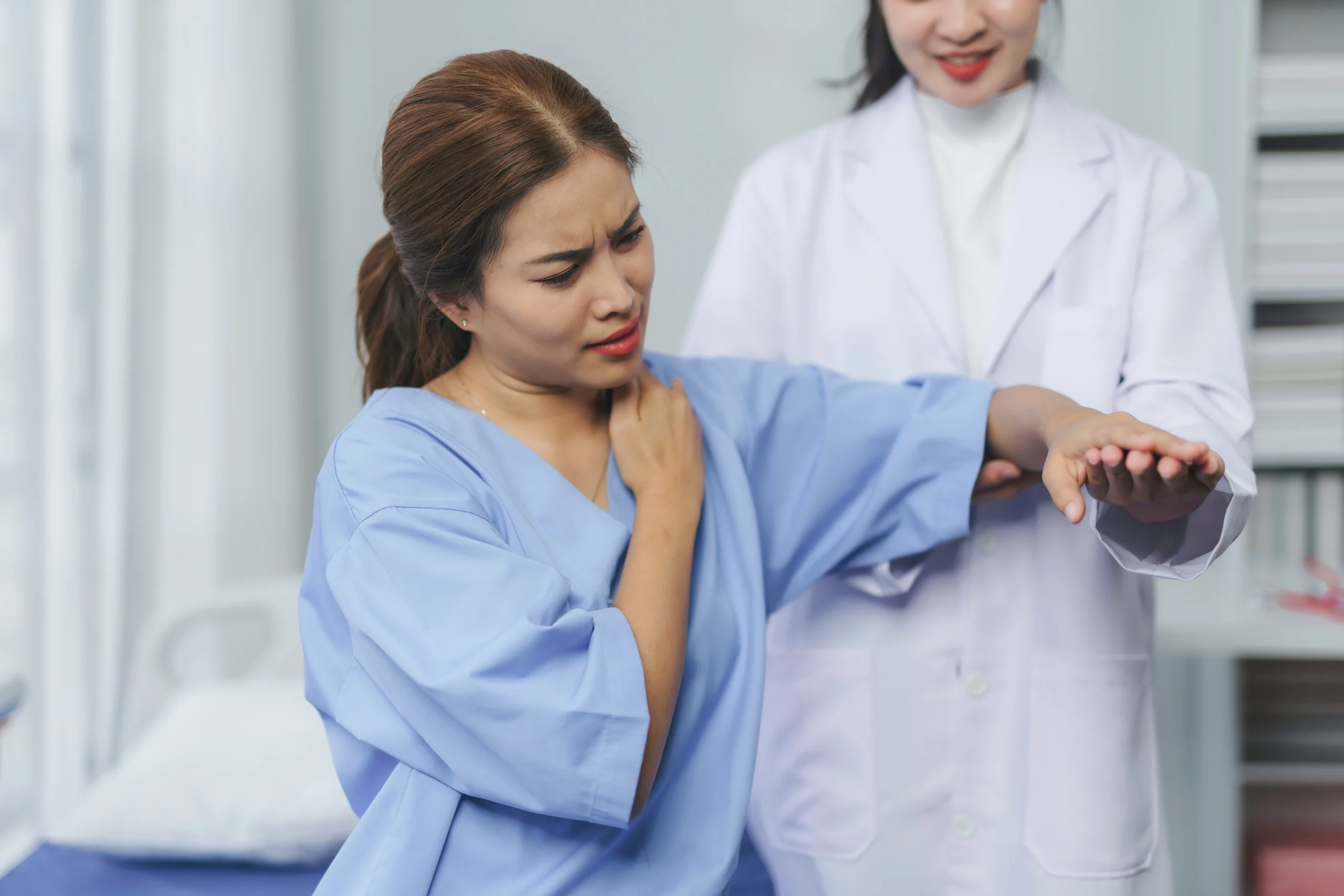 patient considering if insurance covers shoulder replacement surgery.