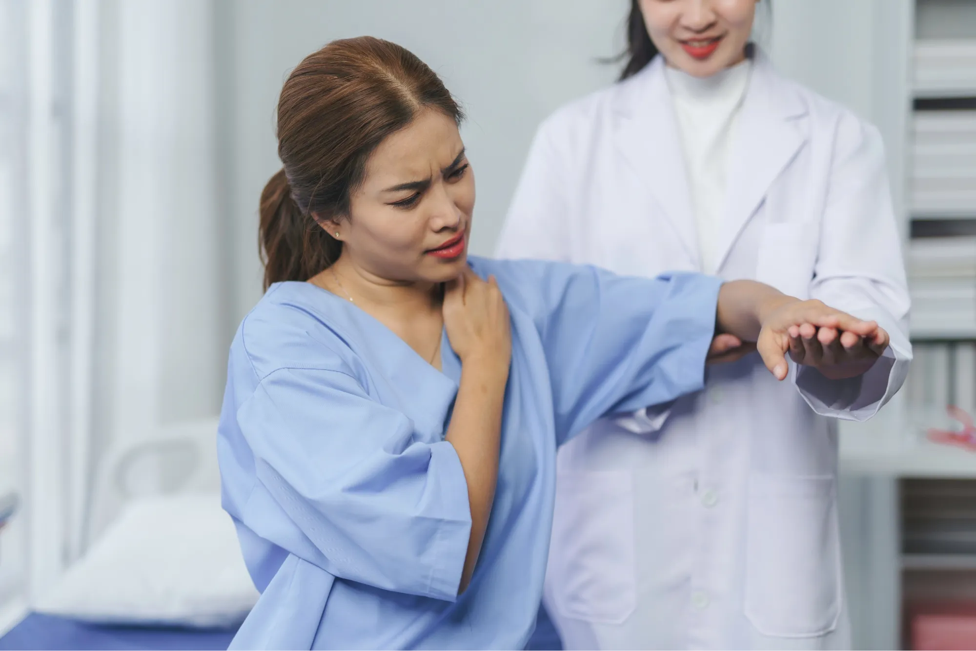 patient considering if insurance covers shoulder replacement surgery.